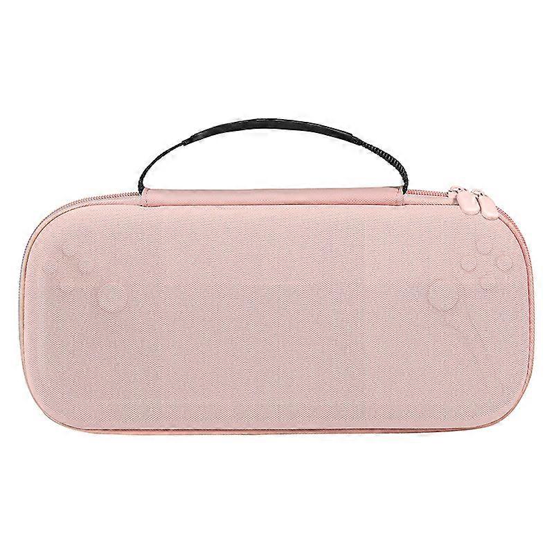 Portable Carrying Case Shockproof Hard Shell Case Dustproof for PS5 Portal(PU Pink)