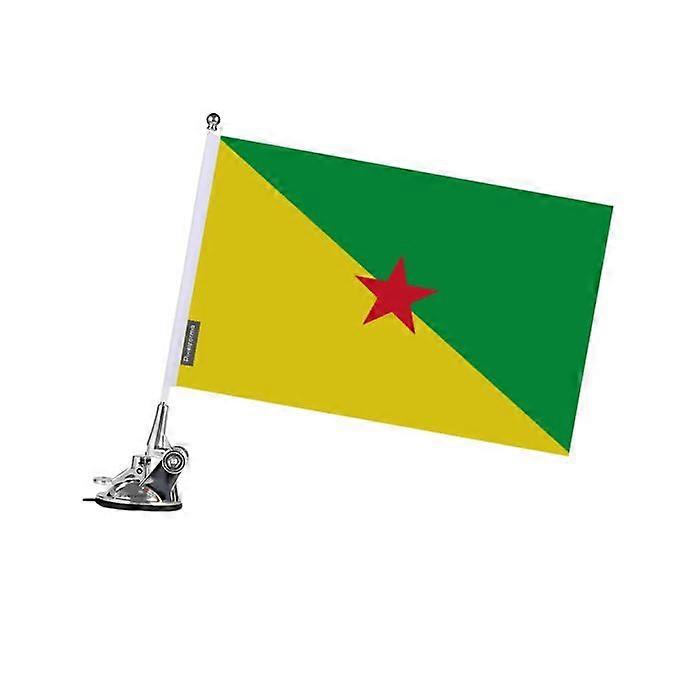 Flag - Guyana - 27 x 35 cm - Suction Cup Pole - Polyester - Double-sided Print