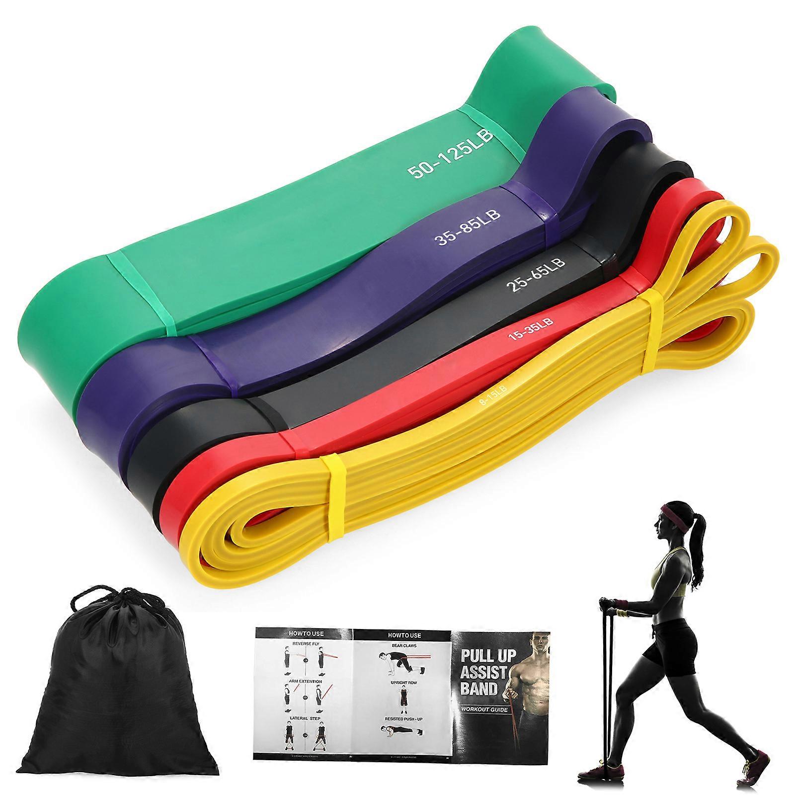 Pull Up Assist Resistance Bands Set Powerlifting Workout, Physical Therapy Stre GRD