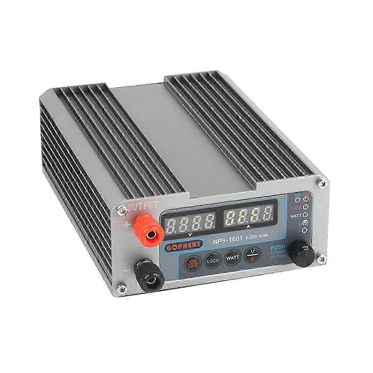 32V 5A Adjustable Digital DC Power Supply with Lock Function, Mini Variable Voltage for Lab DIY Use