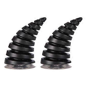 Coppia di corna decorative universali per casco da moto, da diavolo, per bicicletta, moto, nere