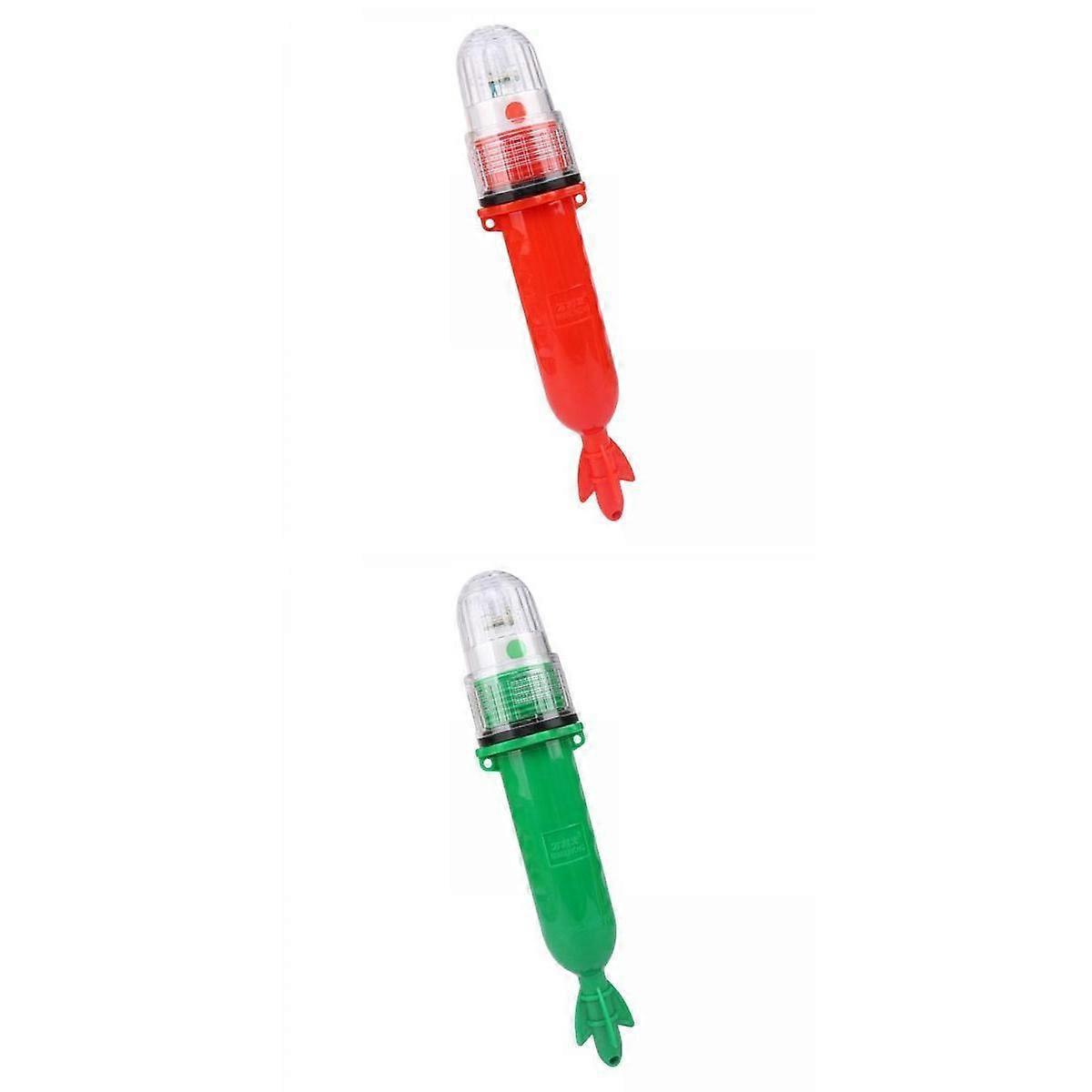 2 Pcs Boat LED Navigation Light Buoys Floating Kayak Light Underwater
