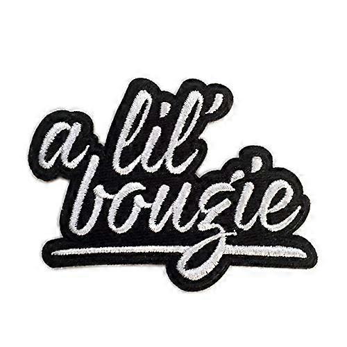 Black and White A Lil' Bougie Decorative IronOn Patch (3 inches)