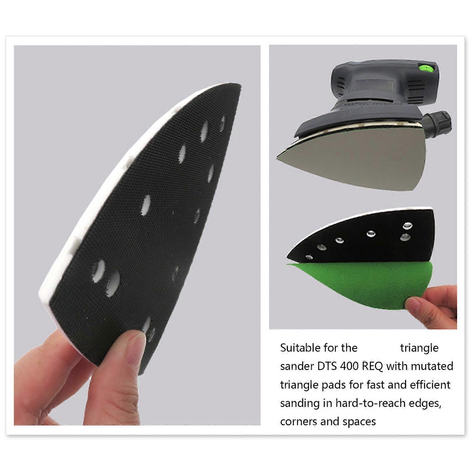 4 Nail 7 Holes Polishing Disc Practical Triangular Hook & Loop Sanding Pad Replacement Plate for DTS 400-REQ Multicolor