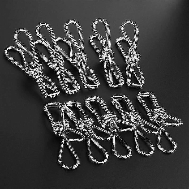 2024 Stainless Steel Infinity Clothes Pegs-50pcs
