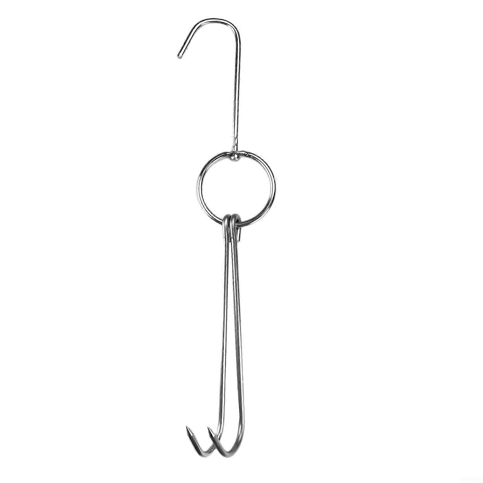 Double Meat Hooks Stainless Steel For Barbecue Grilling And Roasting Model A