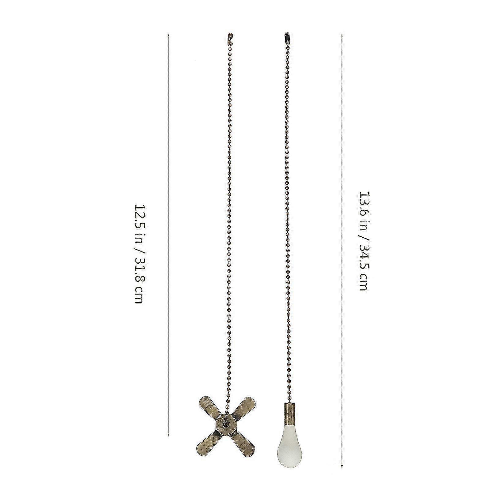 2PCS السقف مروحة سحب سلاسل مجموعة مروحة ضوء سحب الحبال سلسلة يسحب زخرفة