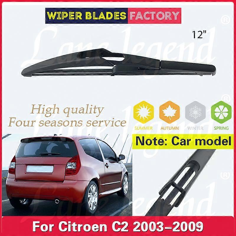 シトロエン C2 2003 2004 2005 2006 2007 2008 2009 用 リアフロントガラスワイパーブレードブラシ バックフロントガラス用 自動車アクセサリー 12インチ