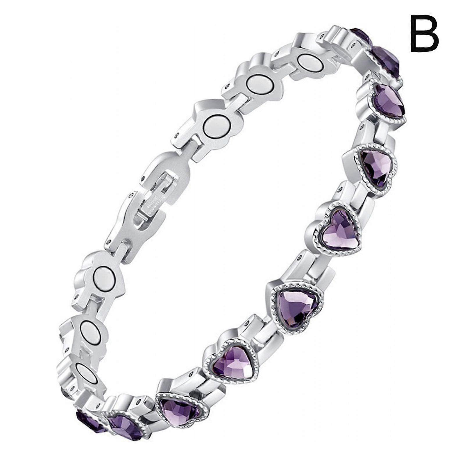 Purple full magnet (B) $ Heart-shaped Gaussian magnet bracelet magnetic bracelet