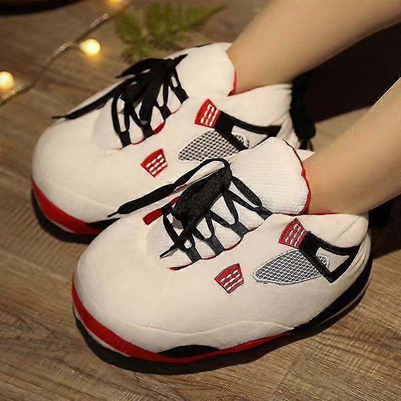 Sneaker Slippers Plush Slippers Women's Slippers Men Funny Slippers 35-44 Kids Adults Winter Warm Indoor Plush Slippers