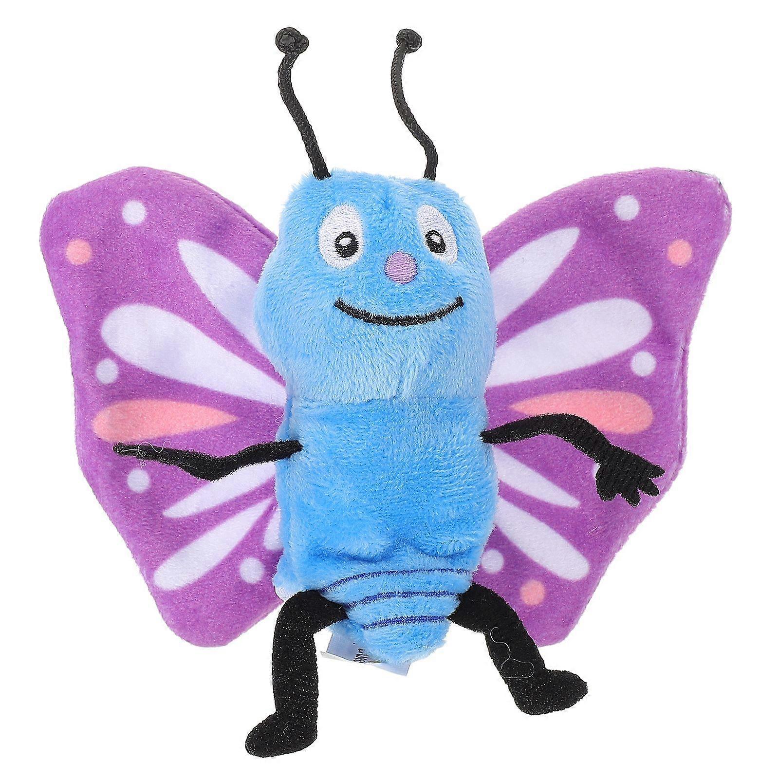 Butterfly Plush Hand Puppet Soft Butterfly Puppet Stuffed Animal Hand Puppet Toy for Puppet Show Games and Puppet Theater Show for Kids and Toddlers E