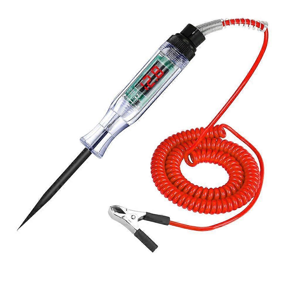 Digital 3-24V Car Circuit Tester with 1.8m Cable & 3W Light | Wide Range, Safe, Durable