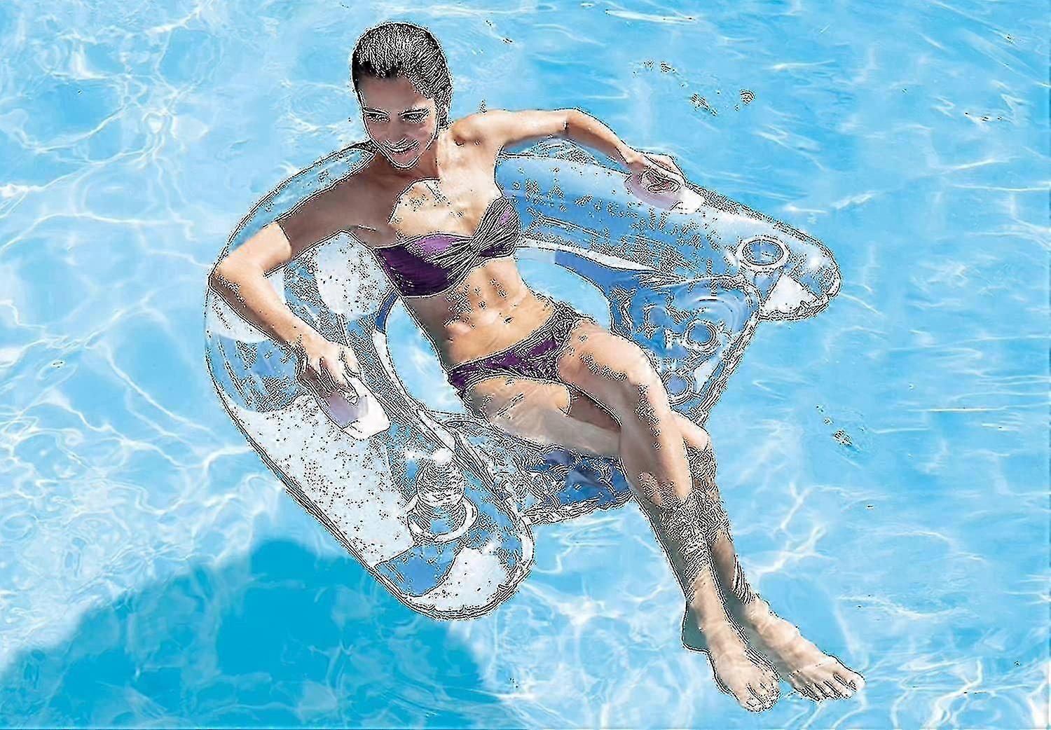 Sit'n Float Semi-submerged Inflatable Pool Chair Scrollsqy