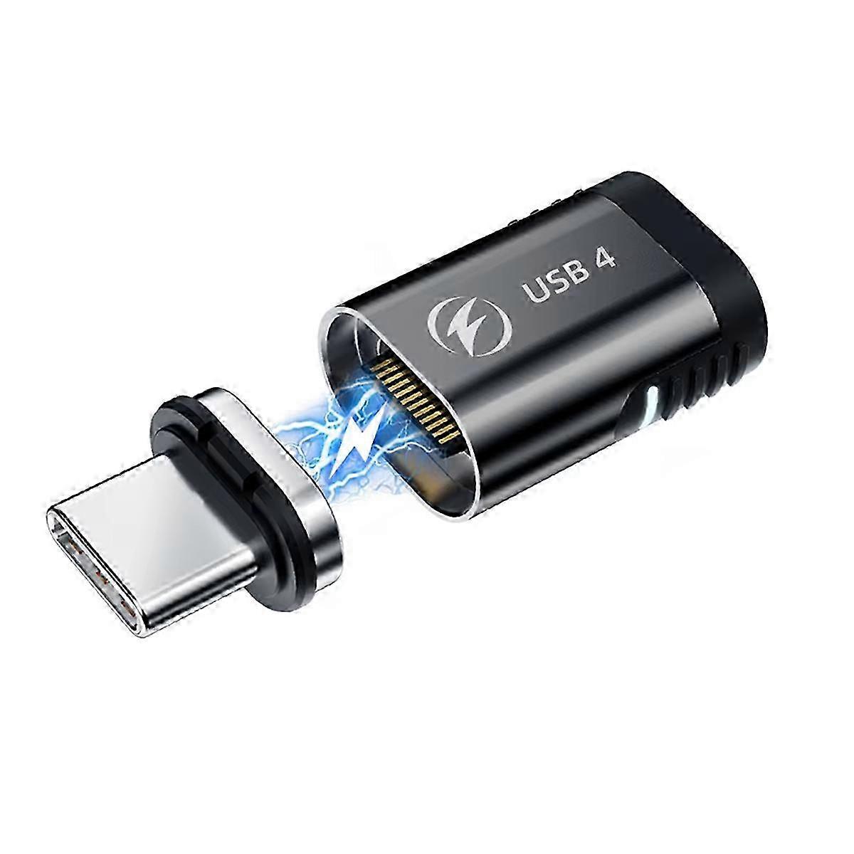USB 4.0 Magnetic Adapter Cable 8K@60Hz USB-C Connector for Fast Charging & Data Transfer