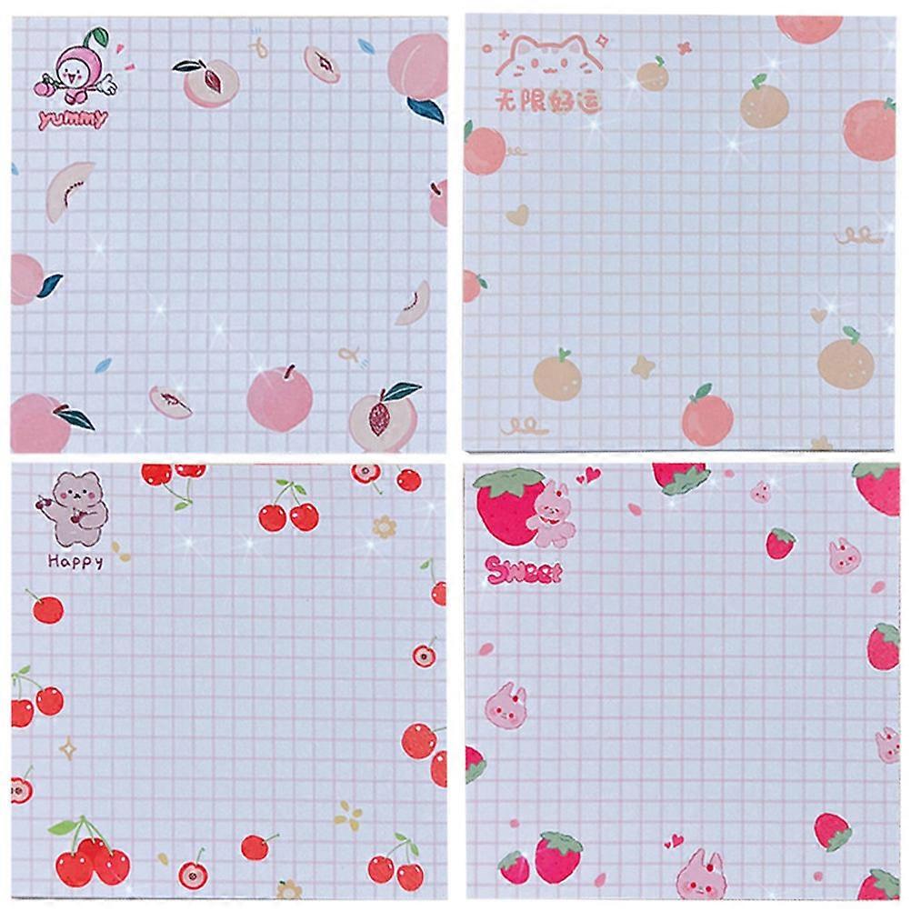 Self-Stick Notes Pads Memo Pads Assorted Color 8x8cm Tearable Note-Taking Office Staffs