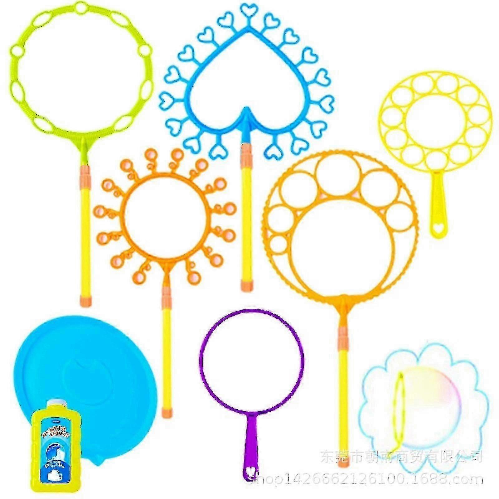 2025 Giant Bubble Wands for Kids - Large Blowing Rings & Shapes Set with Bubble Solution for Outdoor Fun BD