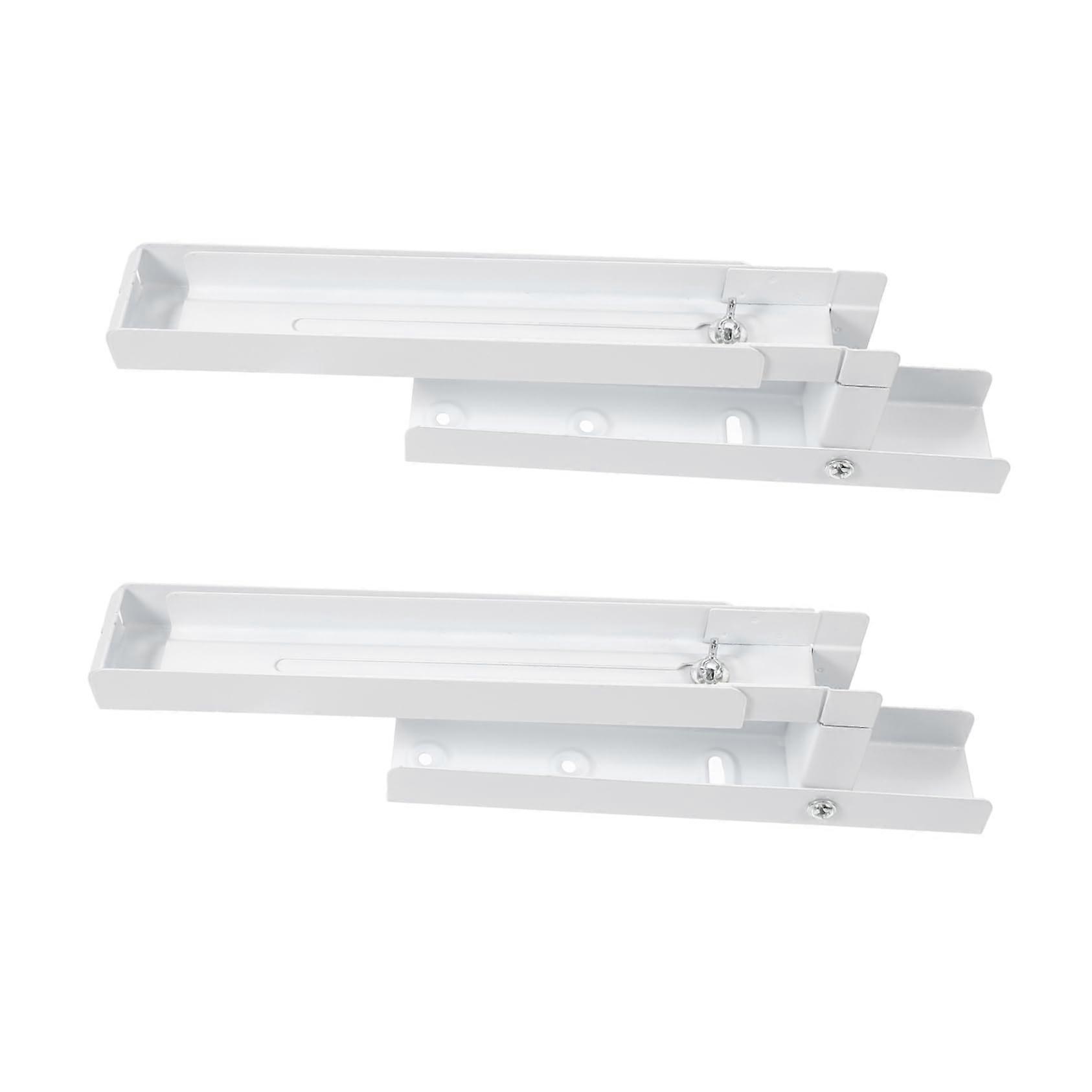 Microwave Stainless Steel Mounted Rack Expandable Dual Set for Kitchen Storage, Adjustable, Space-Saving Design