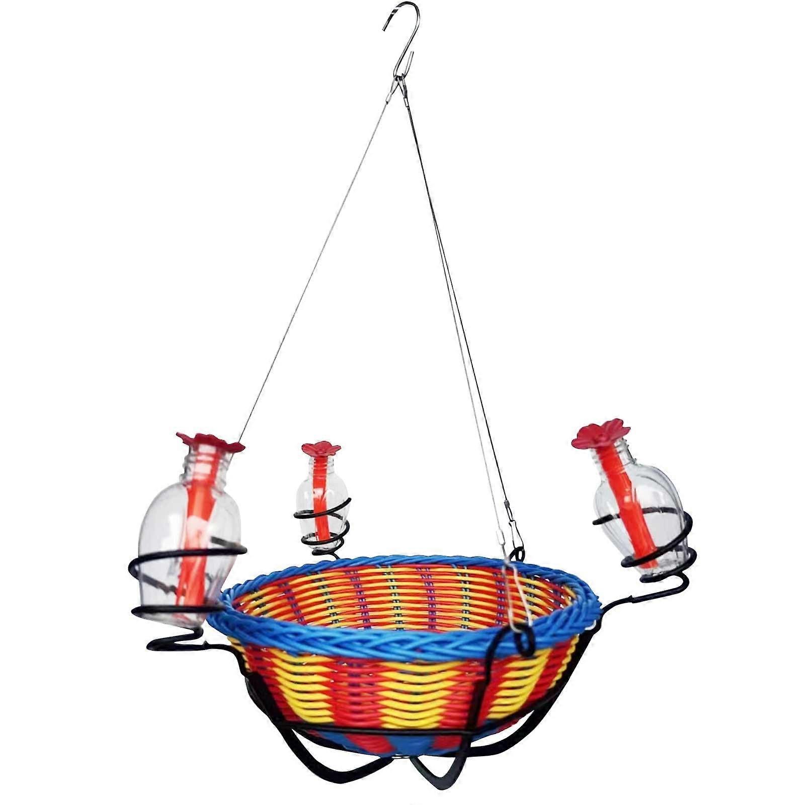 Bird Feeder, Hanging Basket Hummingbird Feeder for Outdoor Use, Hummingbird Water Feeder, Hanging Type, Multifunctional Wild Bird Feeder