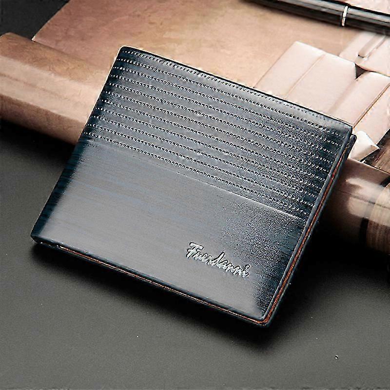 Herren Bifold Portemonnaie PU Leder Kartenhalter Minimalistische Solid Casual Mini Geldscheinklammer