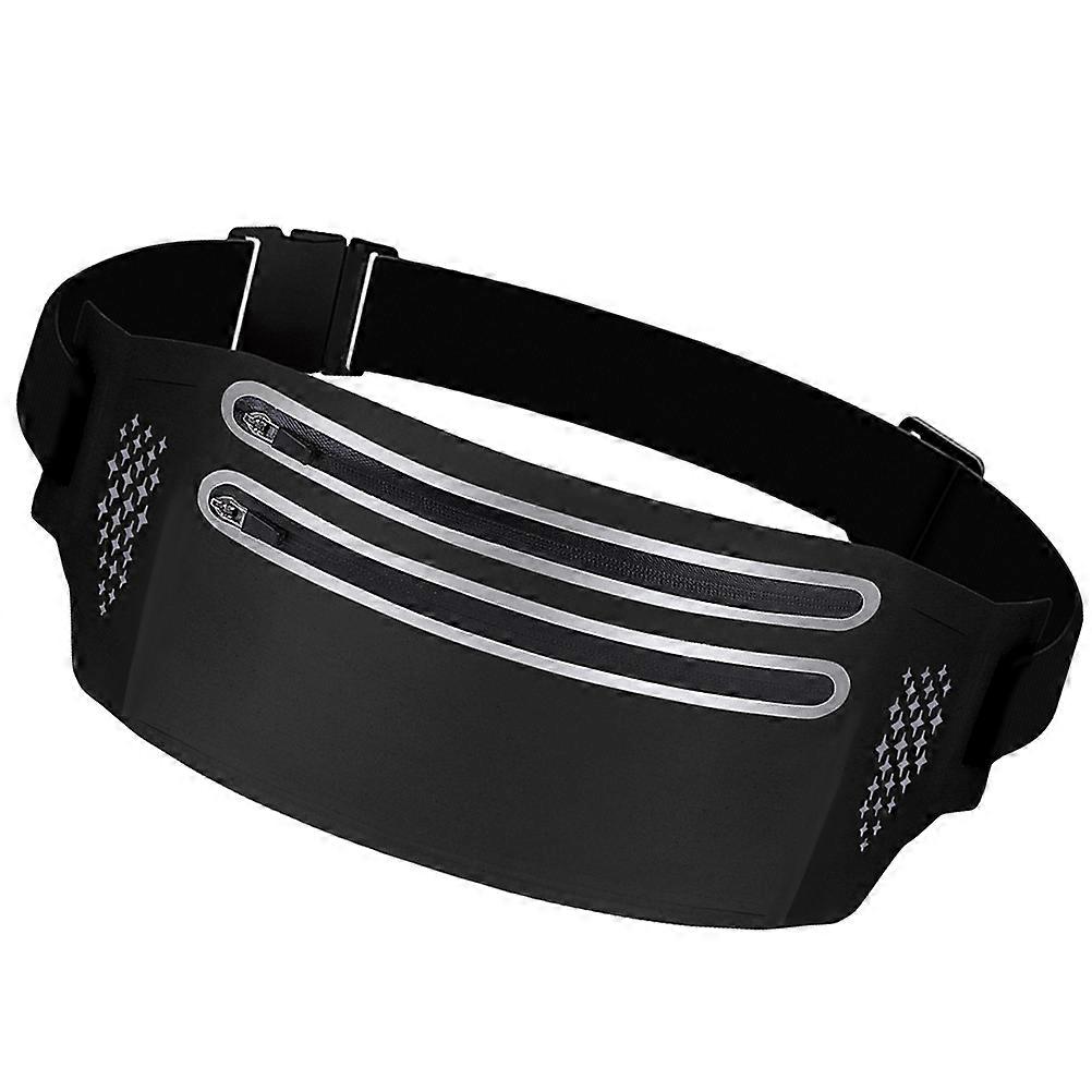 Double Zipper Waist Pack for Phone Storage – Lightweight Bag for Outdoor Sports, Running, Hiking, and Workouts – Black