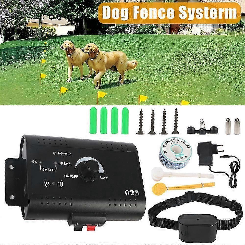 Electric Dog Fence Professional Dog Fence System With 300 Meters Boundary Wire Adjustable Control Range Up To 1.2 Acres