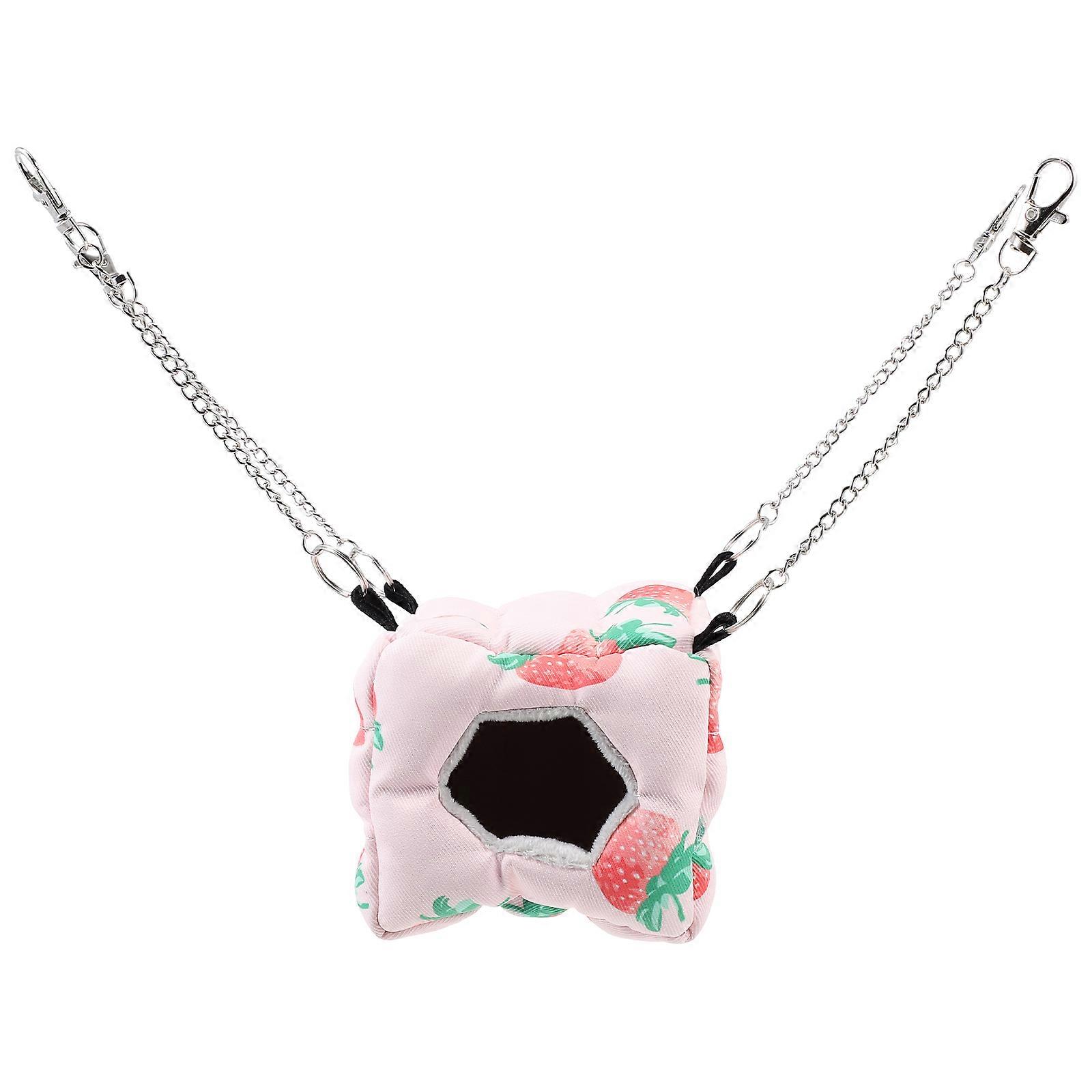 Pet Warm Nest Small Animals Warm Nest Pink 10X10X10CM Round Sleeping Cave Comfortable Resting Place 1Pack