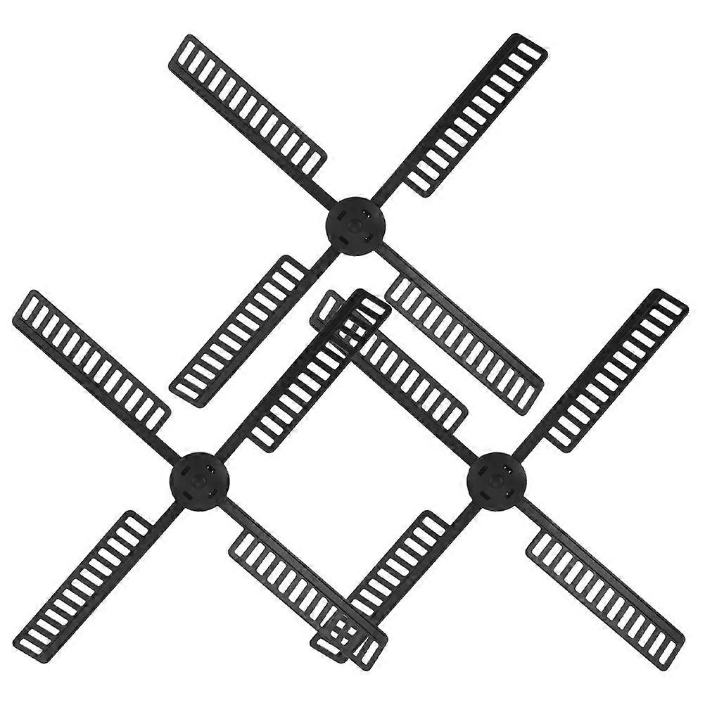 Plastic Garden Windmill Replacement 3Sets Black for DIY Weather-Resistant Use