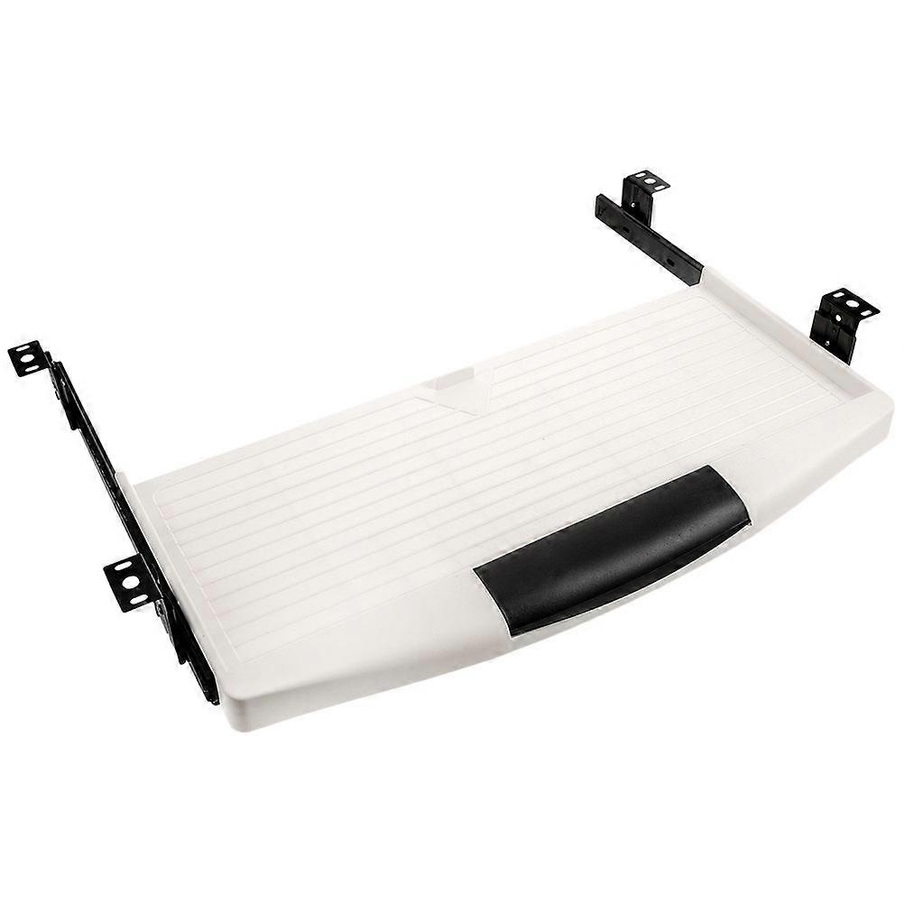Under Desk Keyboard Drawer Slide Rectangular White 35.00X3.00X1.00CM Accessory Holder 1Set