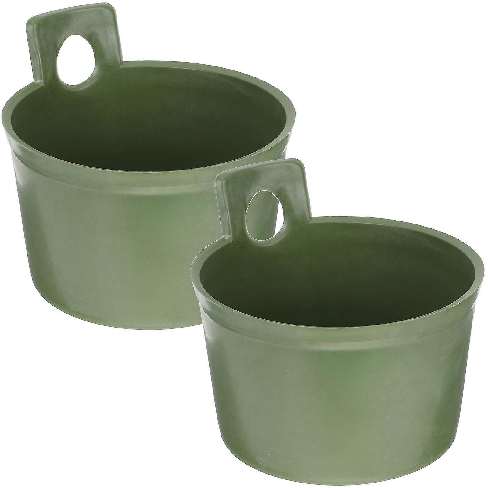 Ergonomic Design Plastic Water Ladle 19x16cm Garden Work Fertilizing 2Set