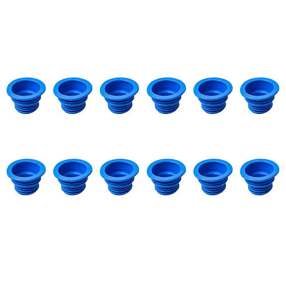 Sink Hole Plug Sealing Insect Proof Covering Pad for Workshop Utility Sink 12Pcs Blue 6x6x4cm