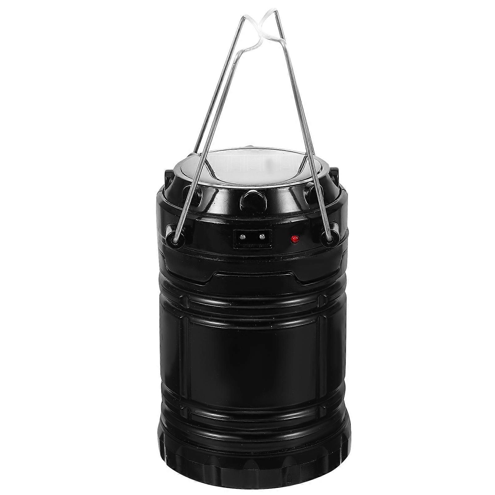 Portable Solar Camping Light Lamp for Outdoor Adventure Emergency Use Square Shape 1Set