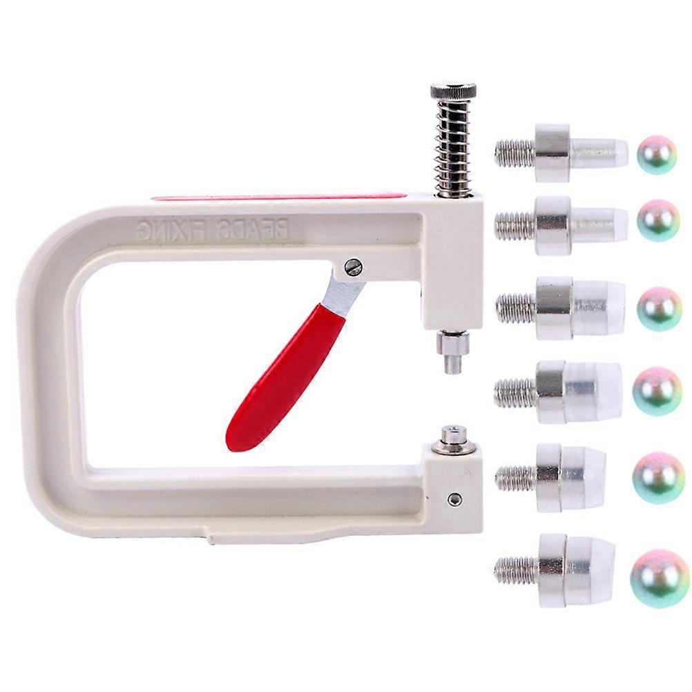 Pearl Fixing Machine Portable Manual Beading Tool Multi Color 17X16cm For DIY Projects 1 Set