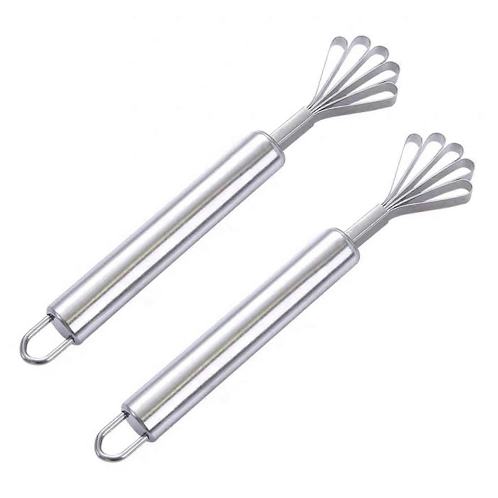 2 x Fish Scale Slicer Stainless Steel Coconut Slicer Seed Remover Ref: 7778