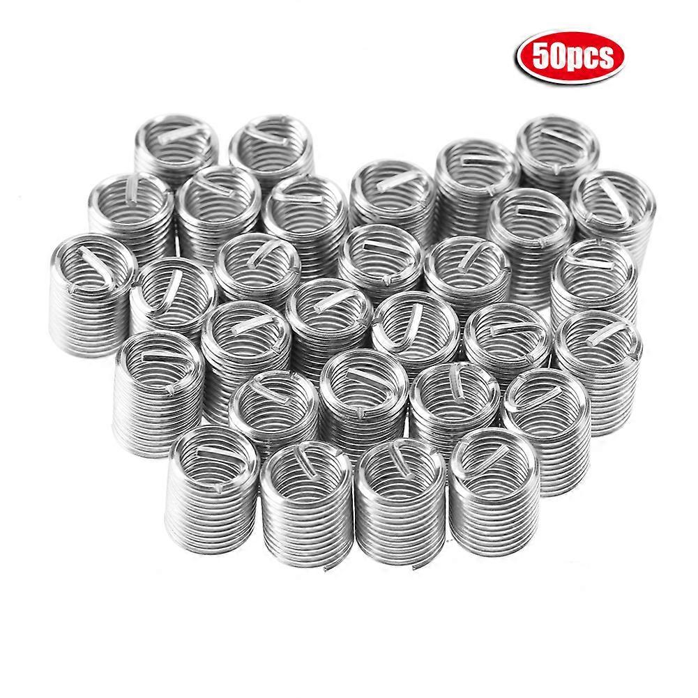 50pcs SS304 Stainless Steel Helical Threaded Inserts M10 (M10 x 1.5 x 2 D)