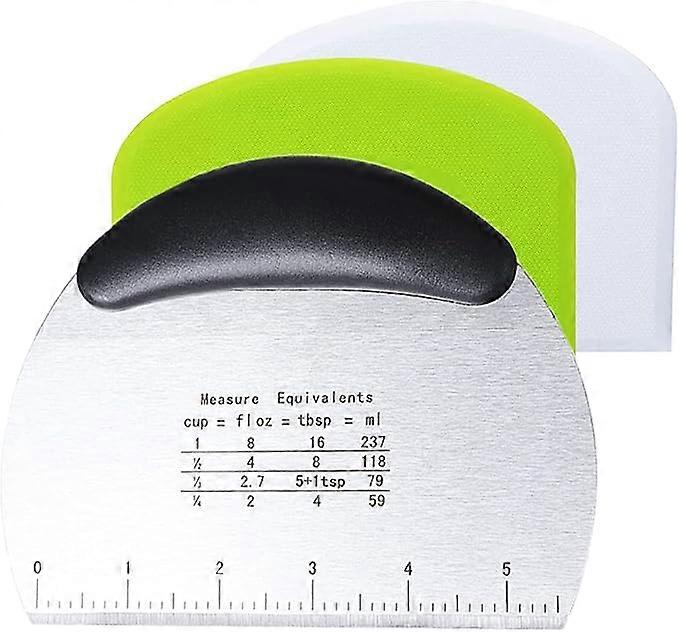 Stainless steel dough knife, dough scraper, card scraper, suitable for cake, pizza, bread slices, kitchen utensil scraper