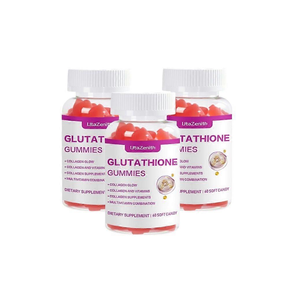 L,Glutathione gummies , contains vitamins C, D, and E.