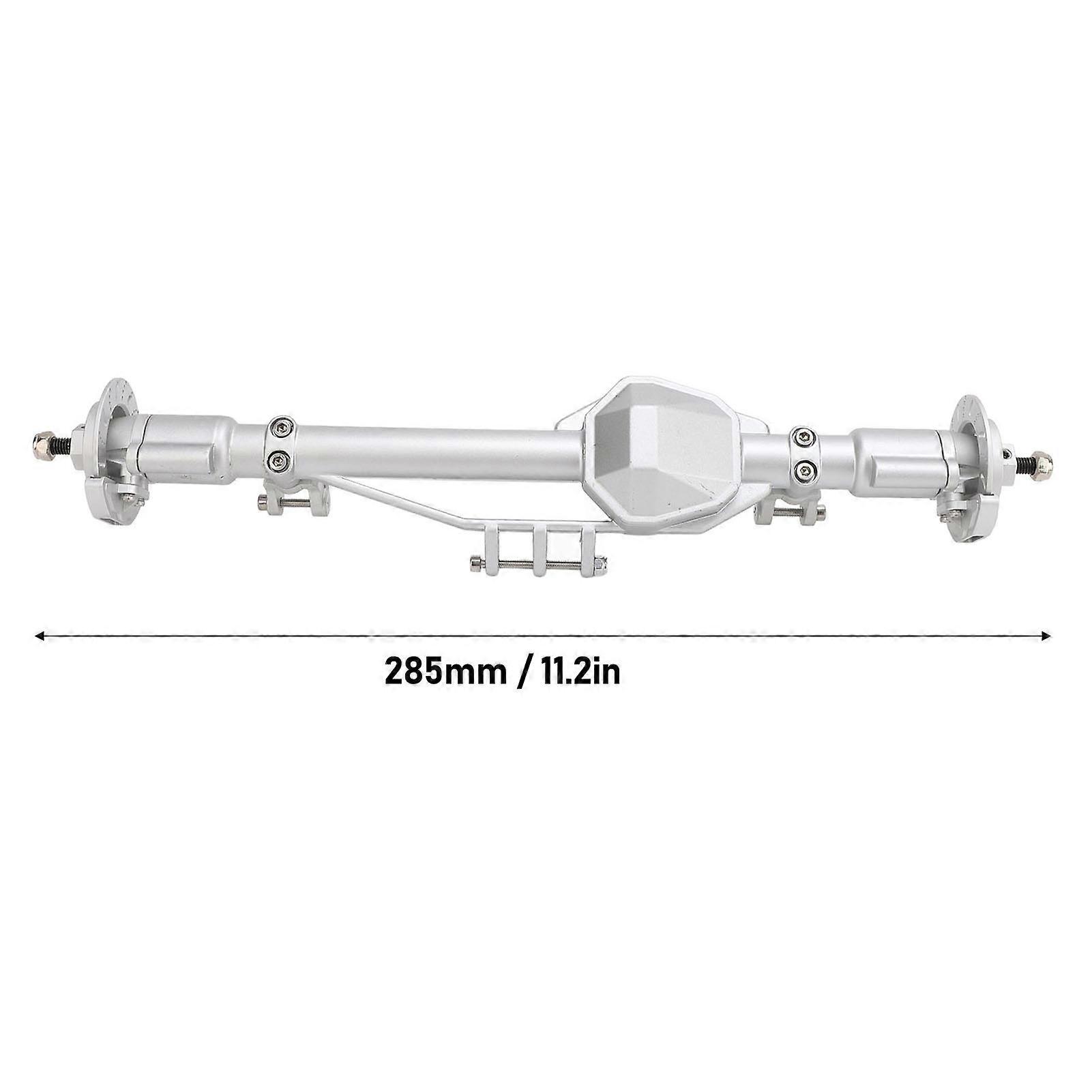 RC Rear Axle Assembly Aluminum Alloy Replacement Rear Axle Assembly for Axial RBX10 Ryft 1/10 Remote Control Car Silver