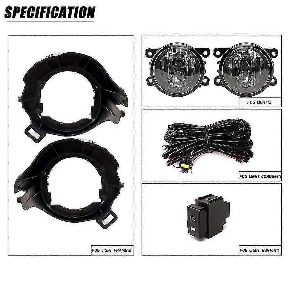 Front Bumper Fog Lamp Upgrade Kit FOR Nissan FRONTIER NAVARA D40 D22 2005-2011 Version Additional Foglight Set Switch + Wiring