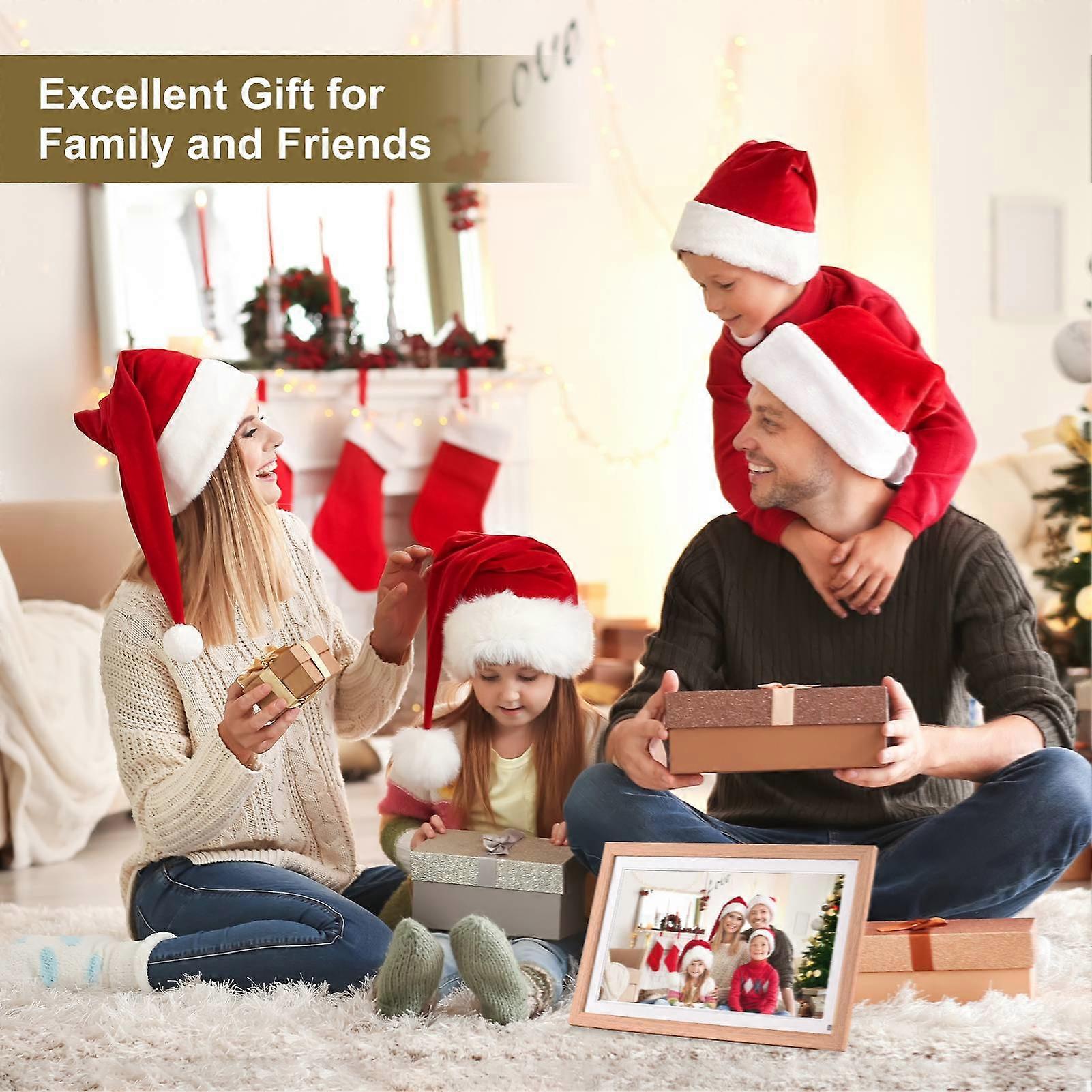 15.6 Inch Large WiFi Digital Photo Frame Cloud Digital Picture Frame Wall Mountable 1920*1080 IPS Screen Touch Control 16GB Storage Capacity Auto Rot