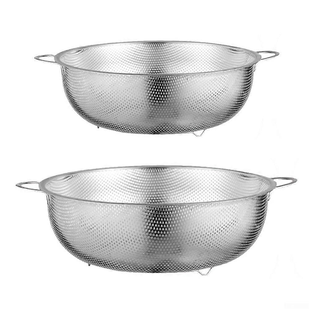 Stainless Steel Strainer with Strong Handle, Fine Mesh, Ideal for Draining Rice, Fruits, and Vegetables, 22.5 cm