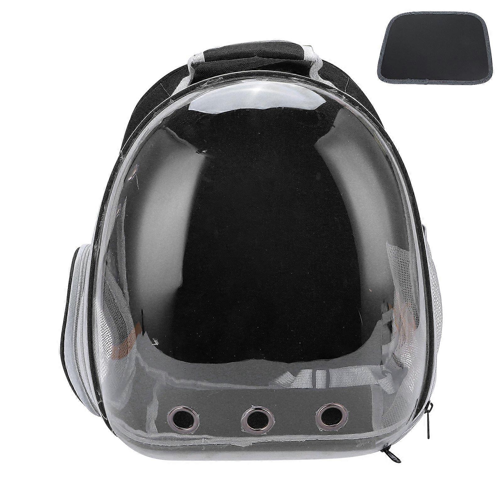 Cat Backpack Space Capsule Transparent Pet Bubble Backpack for Small Dogs and CatsBlack