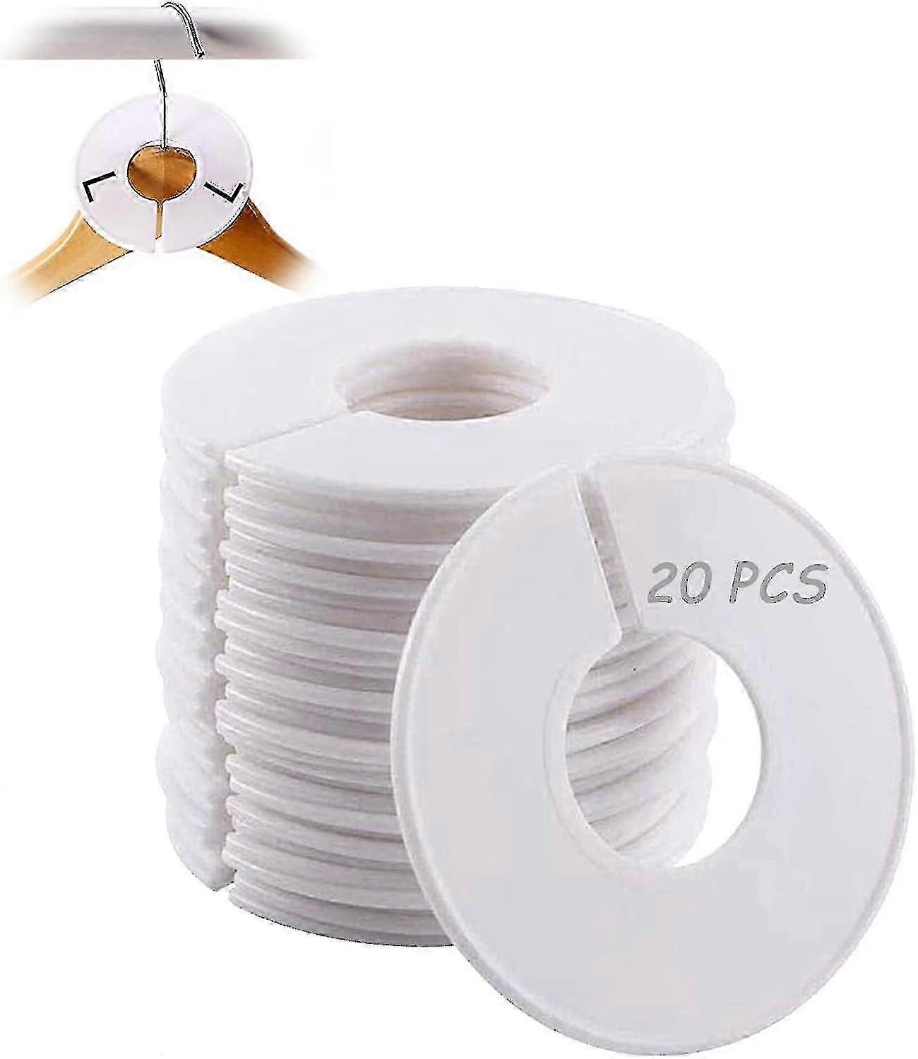 Round Clothes Rack Dividers - 20 Pieces Separator Hangers, 11cm