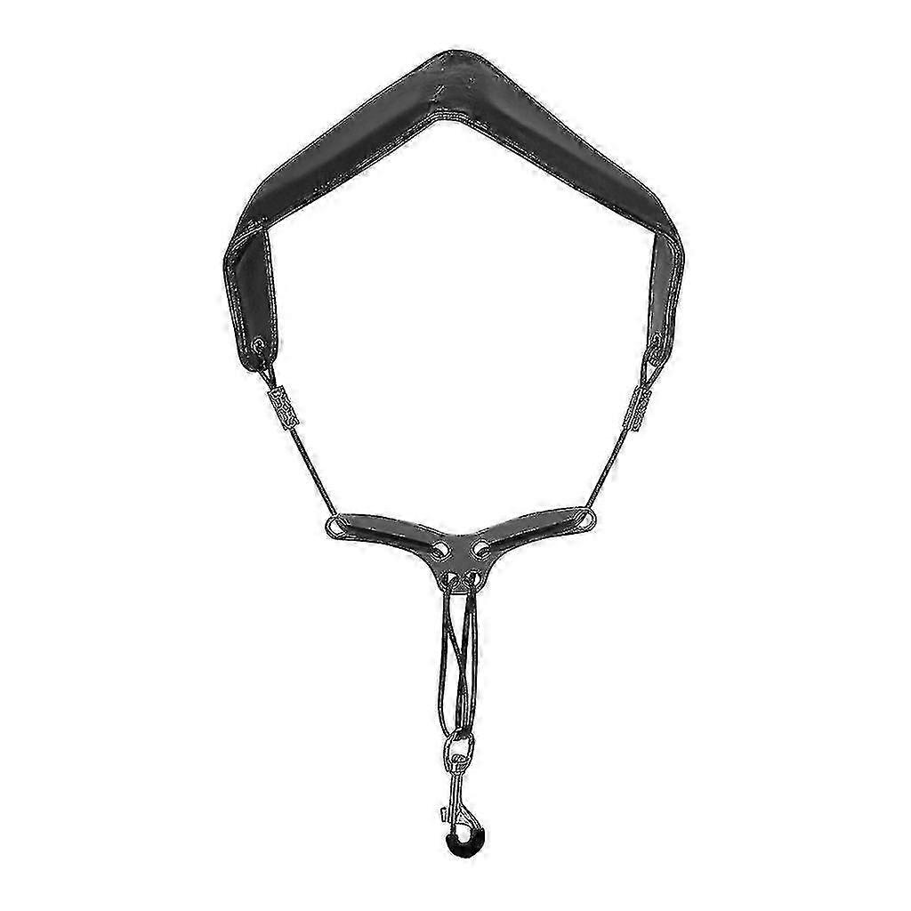 Adjustable Length Saxophone Neck Strap Soft Breathable Padded Leather Strap