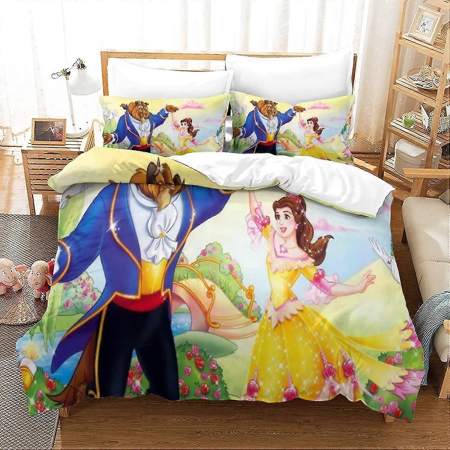 Conjunto de capa de edredom macia de 3 peças com fronha e fecho de zíper, roupa de cama de prevenção de alergia adequada para todos