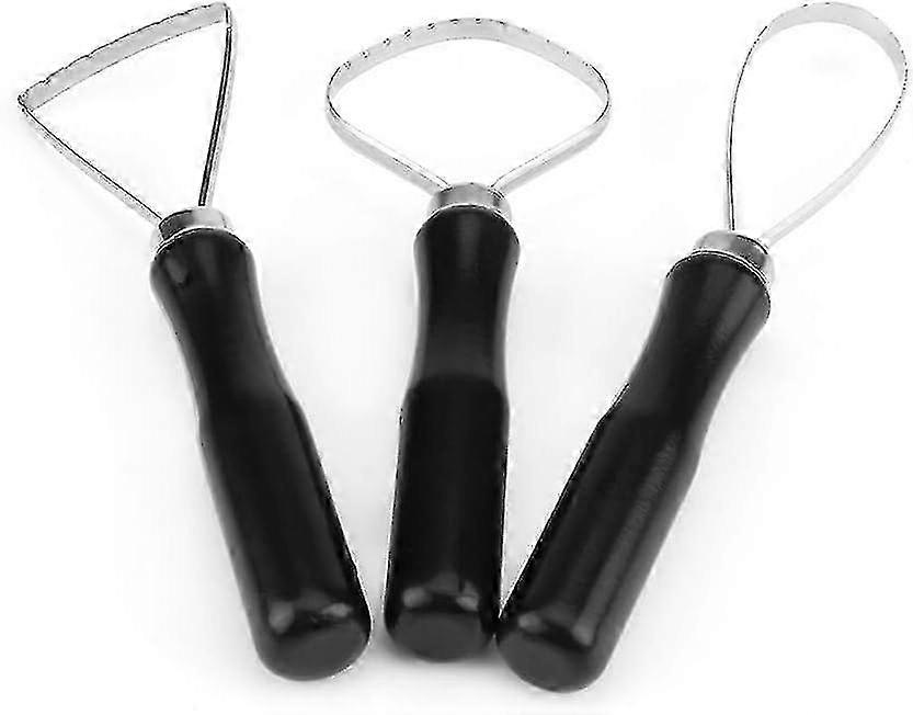 Wide Loop Tool, 3pcs Sculpture Scraper Knife, Stainless Steel Flat Wire for DIY Pottery Clay