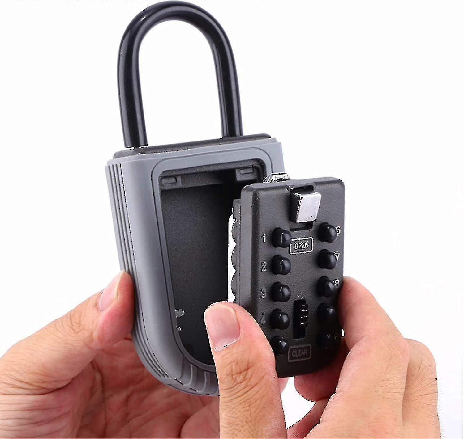 Mini Portable Security Key Box for Outdoor Use with 10 Digit Code - Waterproof Key Storage Solution
