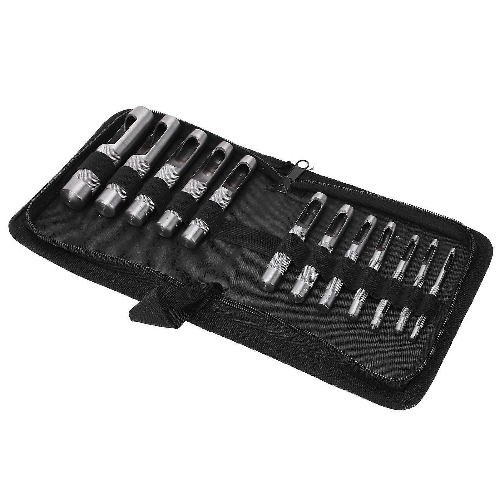 Riem Hut Uscher Set Durable Carbon Steel Hand Tools for DIY Leather Crafting Enthusiasts