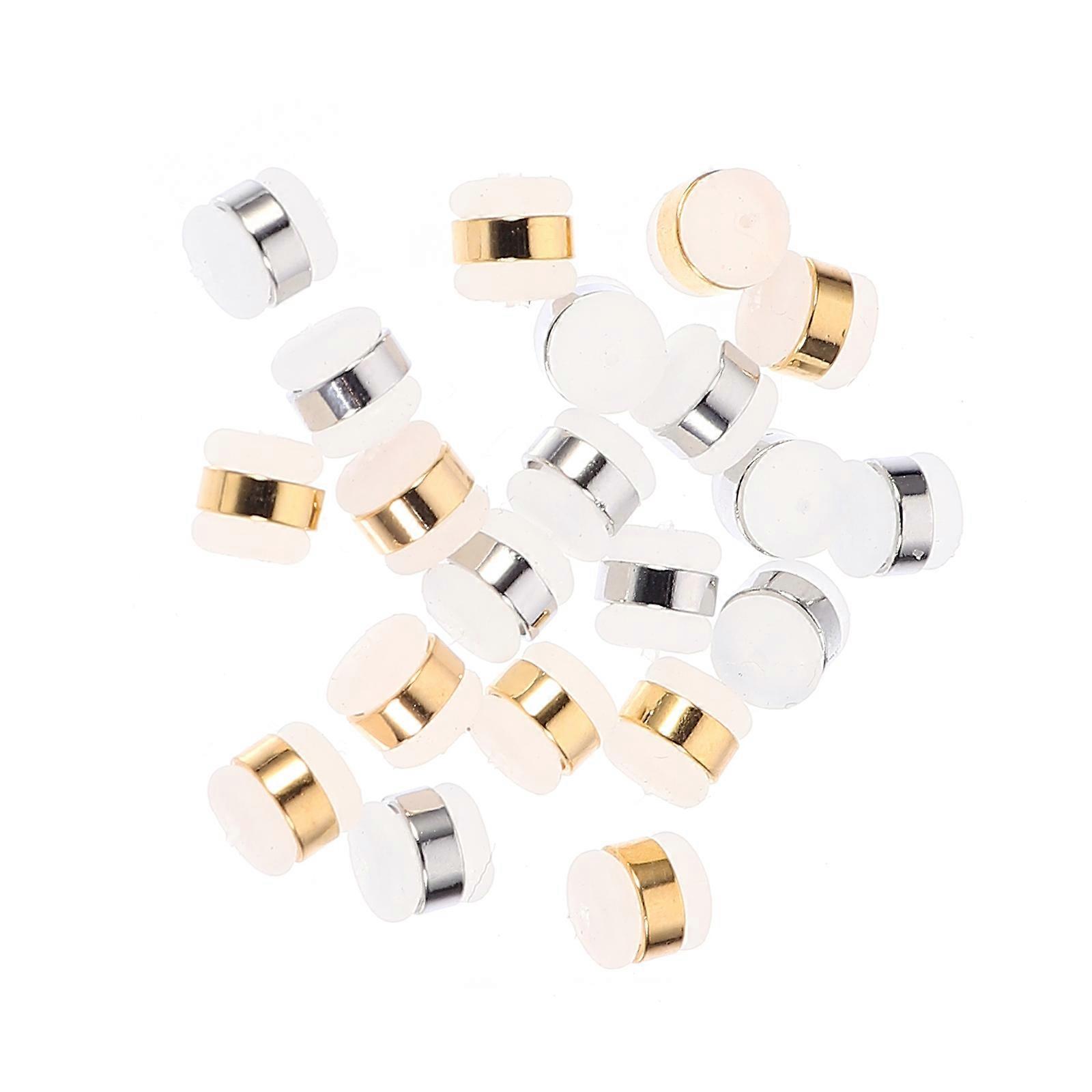 DIY Round Accessories for Earrings Made of Durable Silicone and Brass Assorted Color