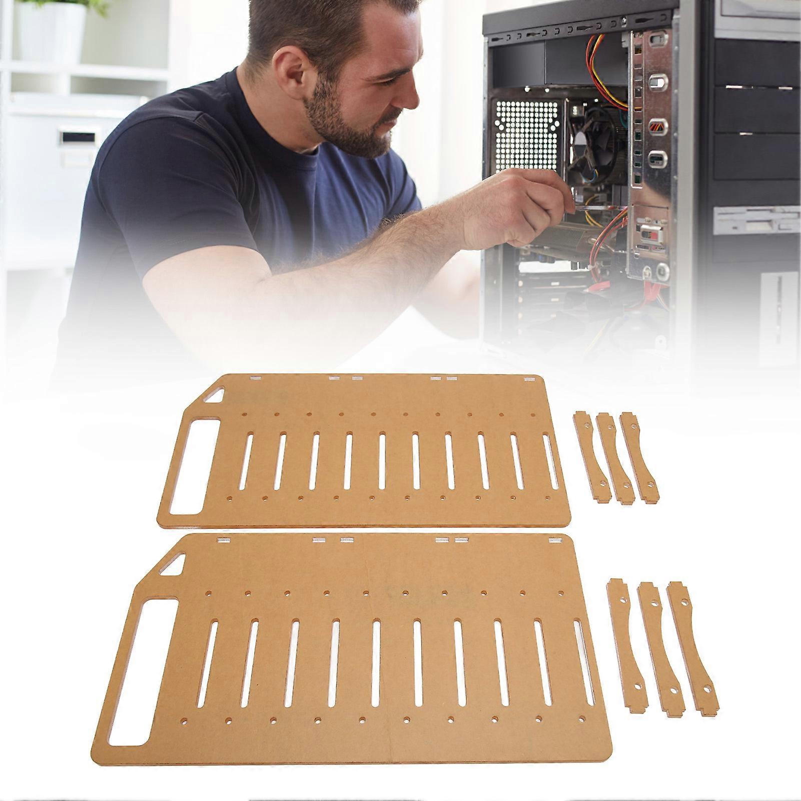 DIY Hard Drive Bracket Multi Layer Accurate Mounting Hole DIY Acrylic Hard Disk Rack for Desktop 10 Layers 