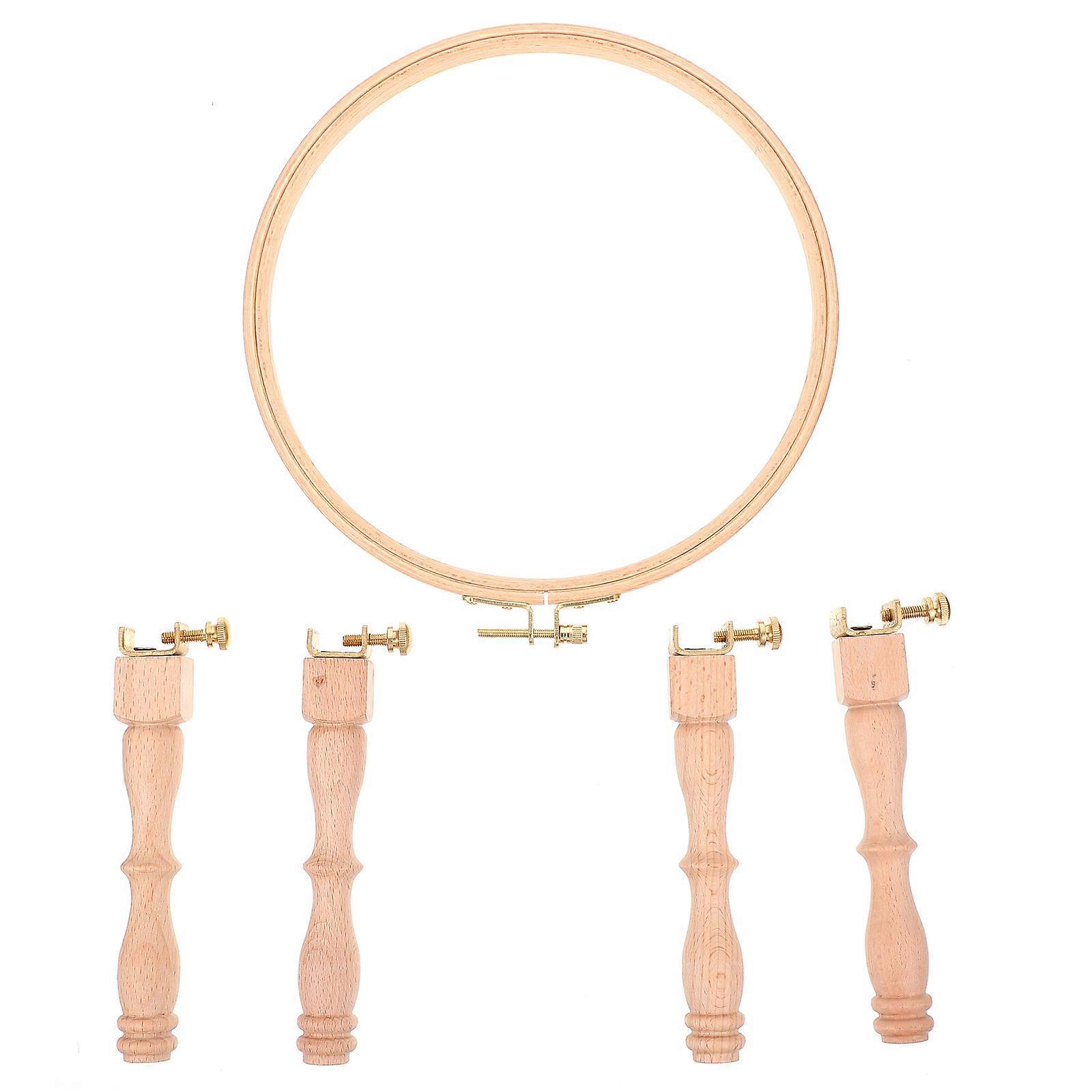 1 Set Wooden Embroidery Stand Cross Stitch Ring DIY Frame Rack